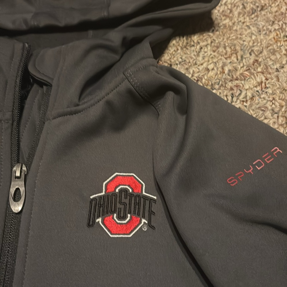 Spyder Ohio State Buckeyes Coat Jacket Charcoal Gray Medium - Picture 2 of 6